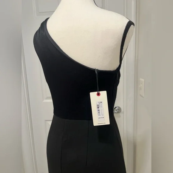 Ted Baker One Shoulder Black Jumpsuit Size 1 New With Tags $375 Retail